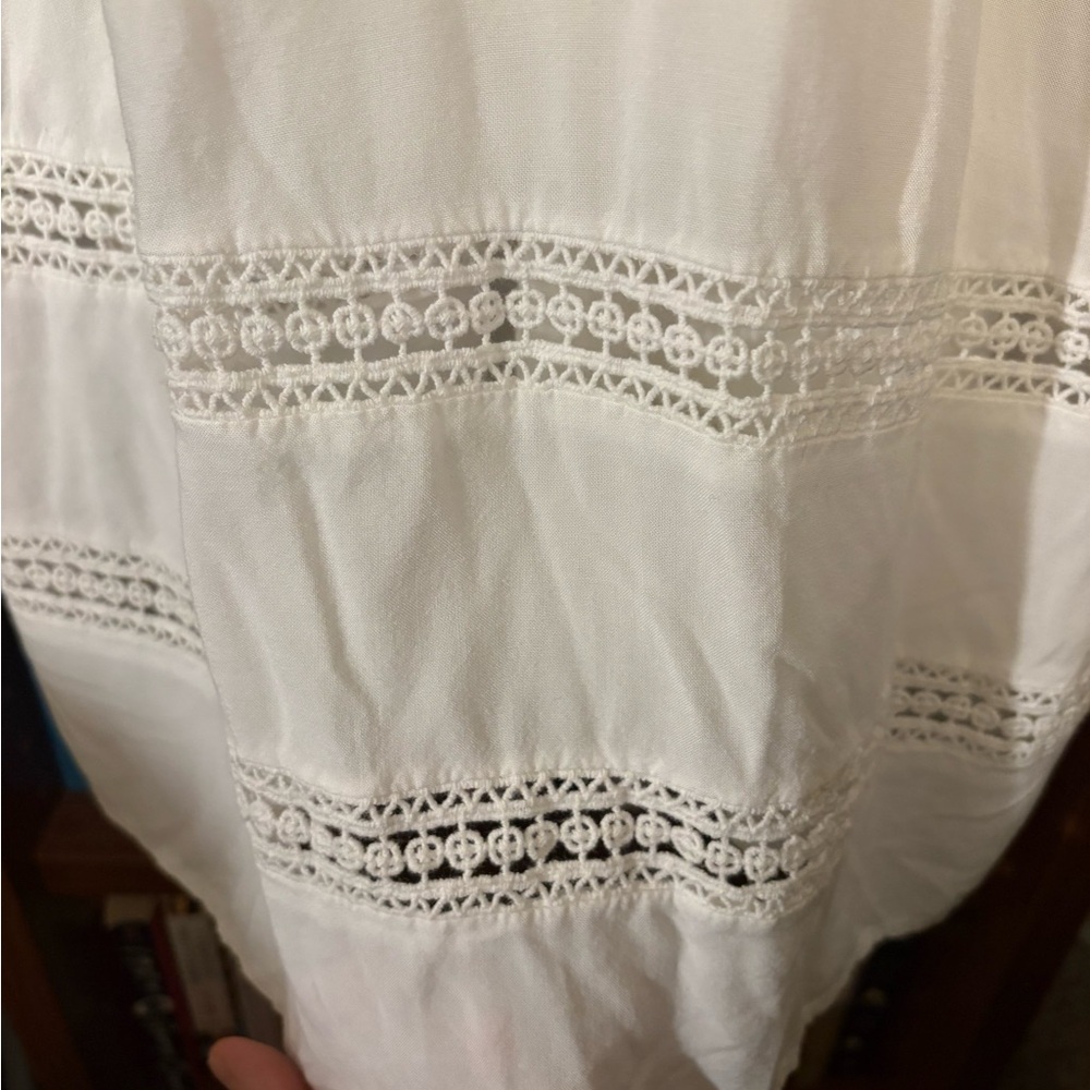 Forever 21 White Lace Detail Boho Maxi Dress - Picture 5 of 13